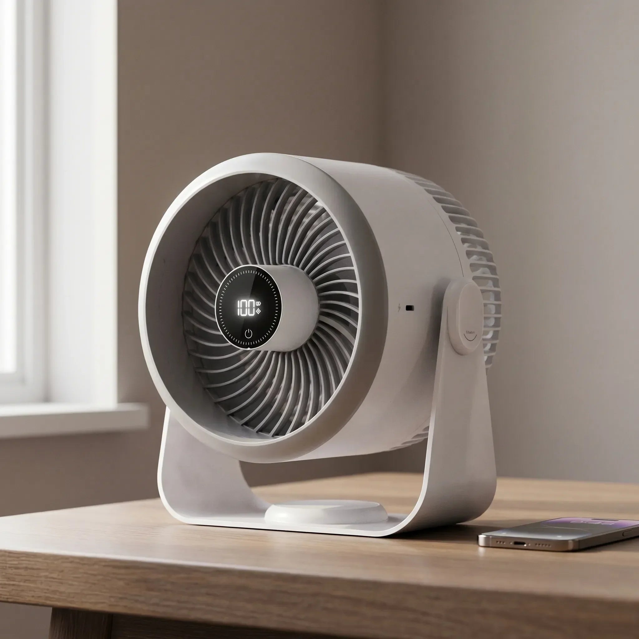 Rechargeable Desk Air Circulator -  Cooling Personal Workspaces - Ormexis