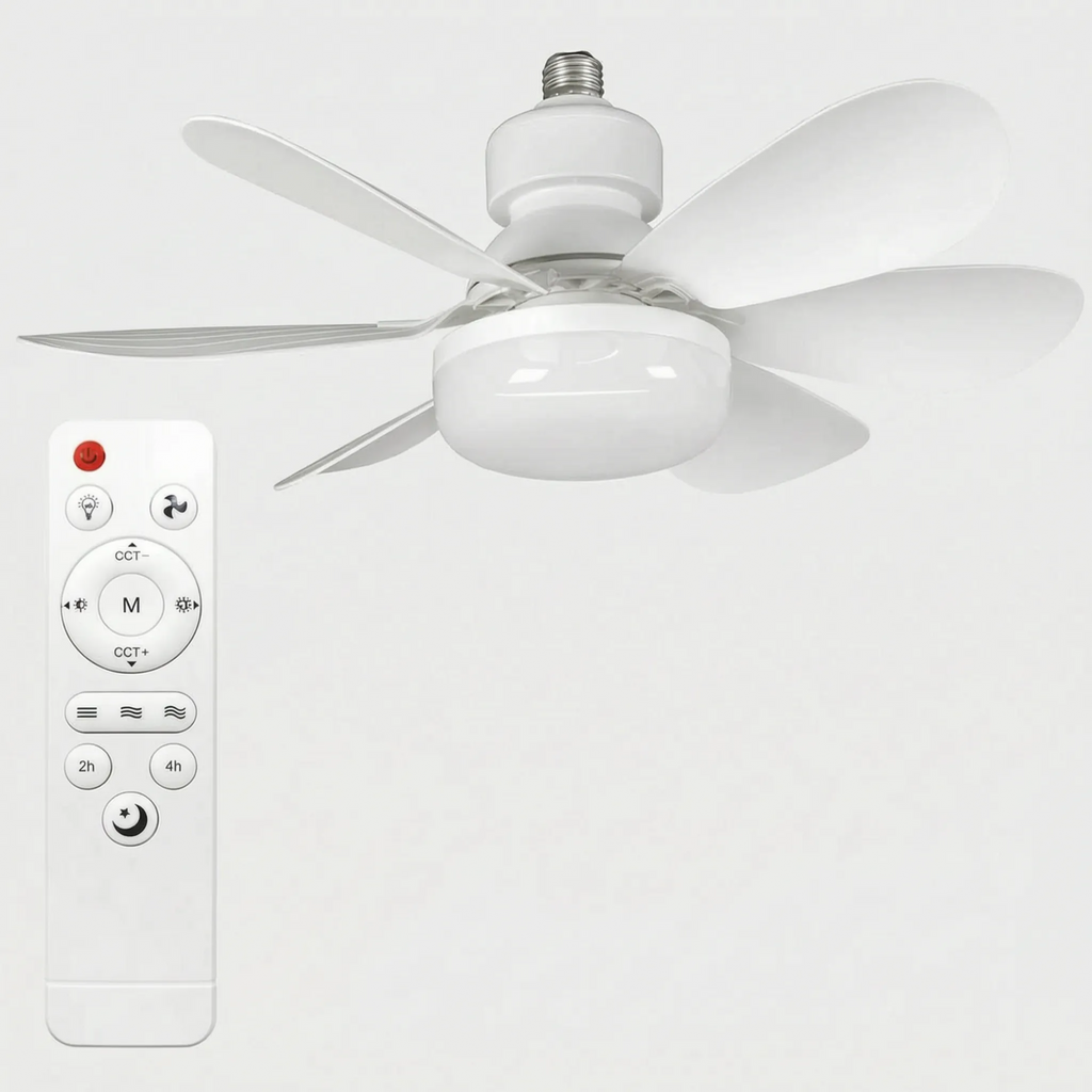 E27 Socket Ceiling Fan -  Illuminating Dark Rooms - Ormexis