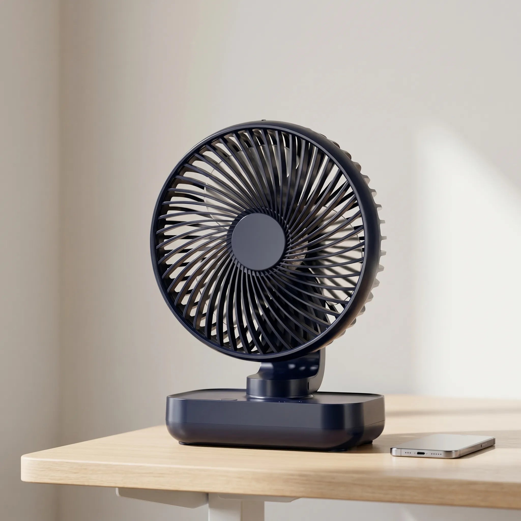 Rechargeable Oscillating Desk Fan -  Cooling Office Spaces - Ormexis
