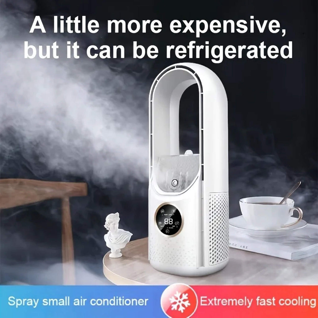 Bladeless Portable Air Conditioner | Ultra-Quiet, Ergonomic Design & Ideal for Home and Office Use | ormexis