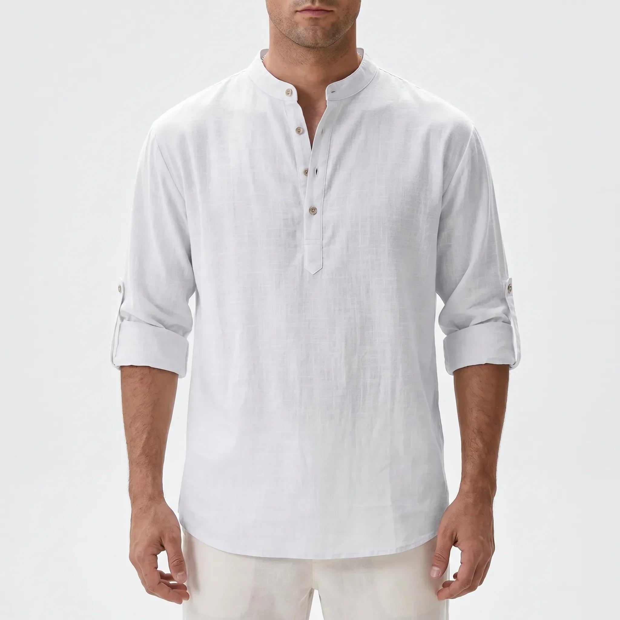 Men's Casual Long-Sleeve Henley Shirt -  Casual Everyday Wear - Ormexis