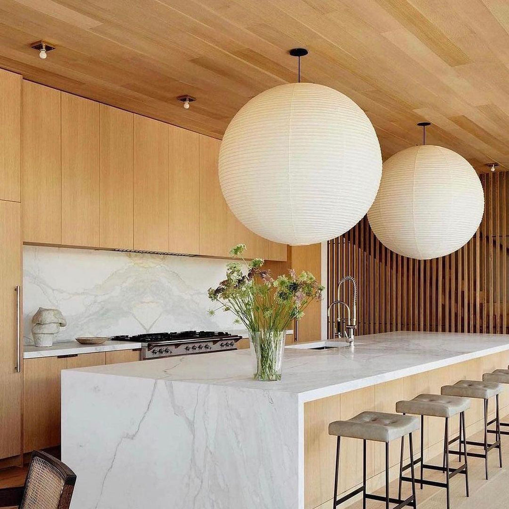 Hinori Airi Japanese Style Pendant Light With Paper Shade