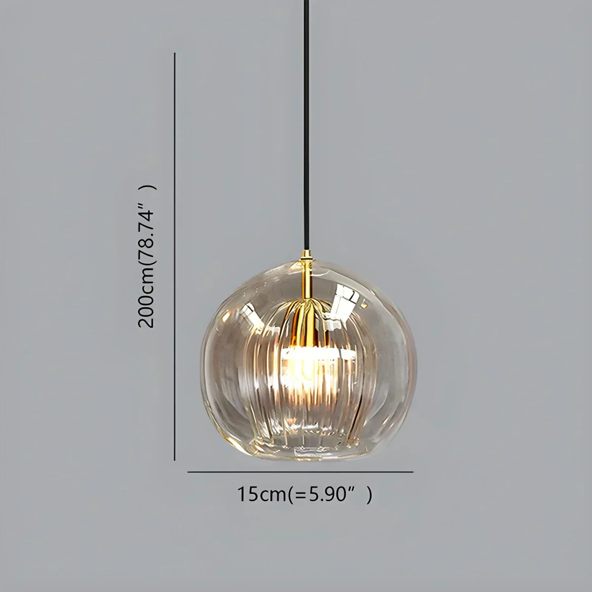 Scandinavian Pendant Glass Globe Light For Modern Living Spaces