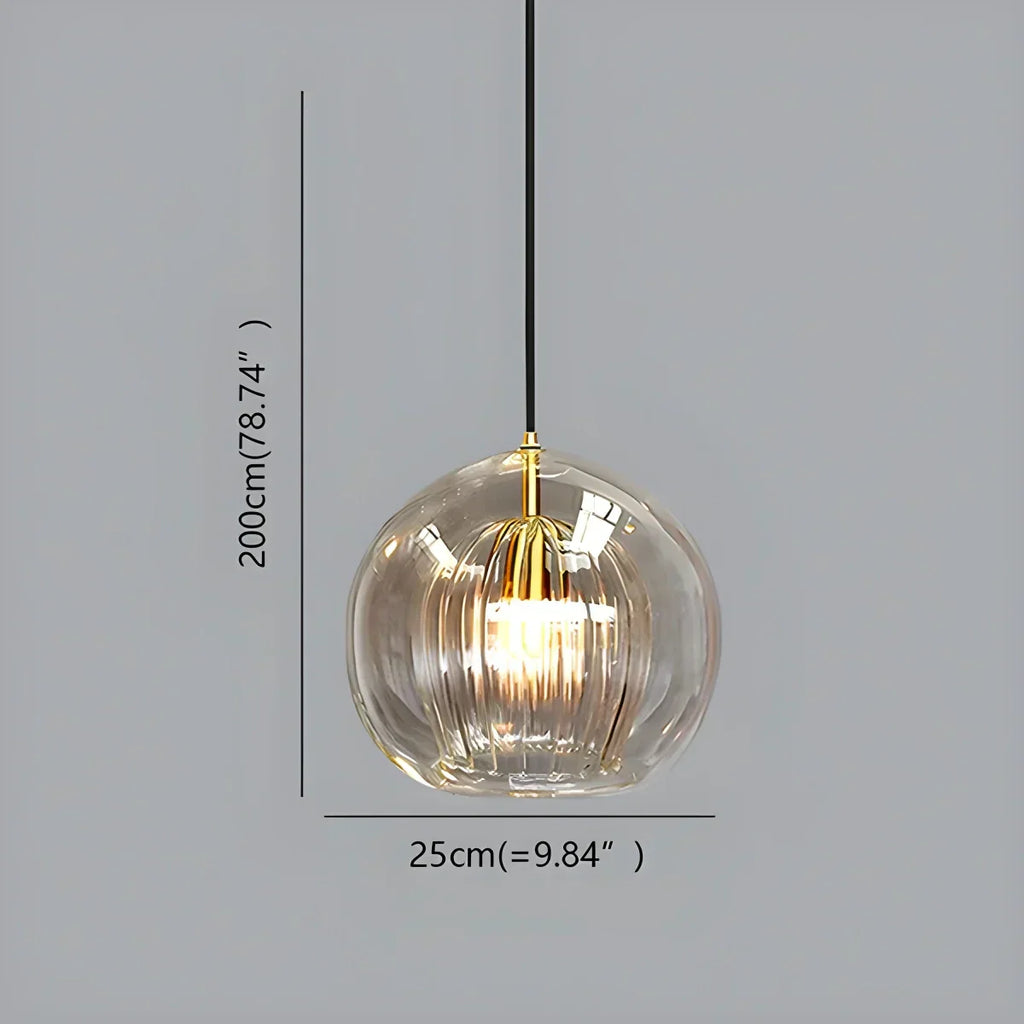 Scandinavian Pendant Glass Globe Light For Modern Living Spaces