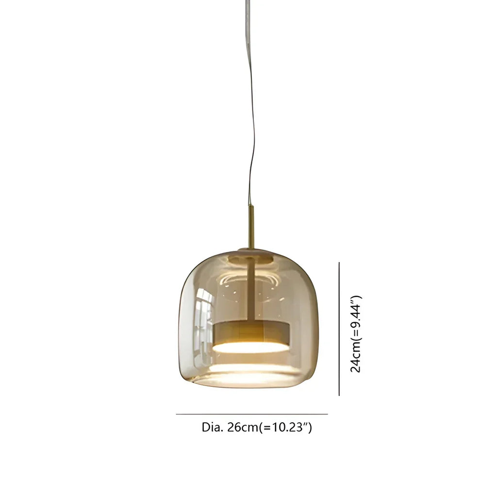 Morden Modern Glass Pendant Fixture For Dining Room