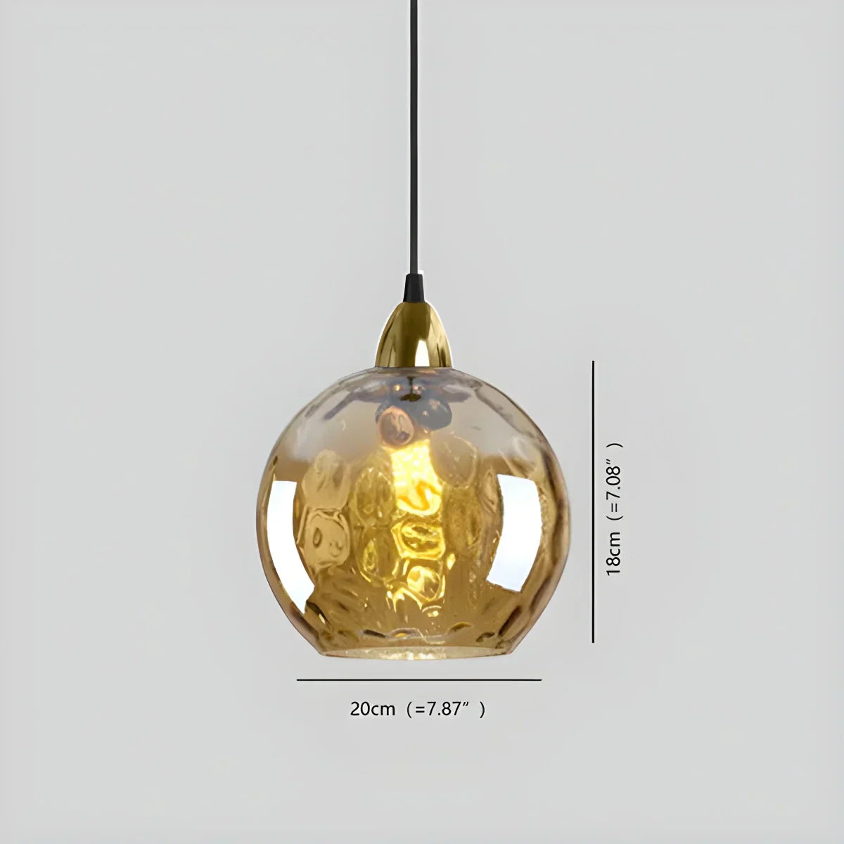 Vivid Glass Orb Pendant Light In Living Room Ceiling