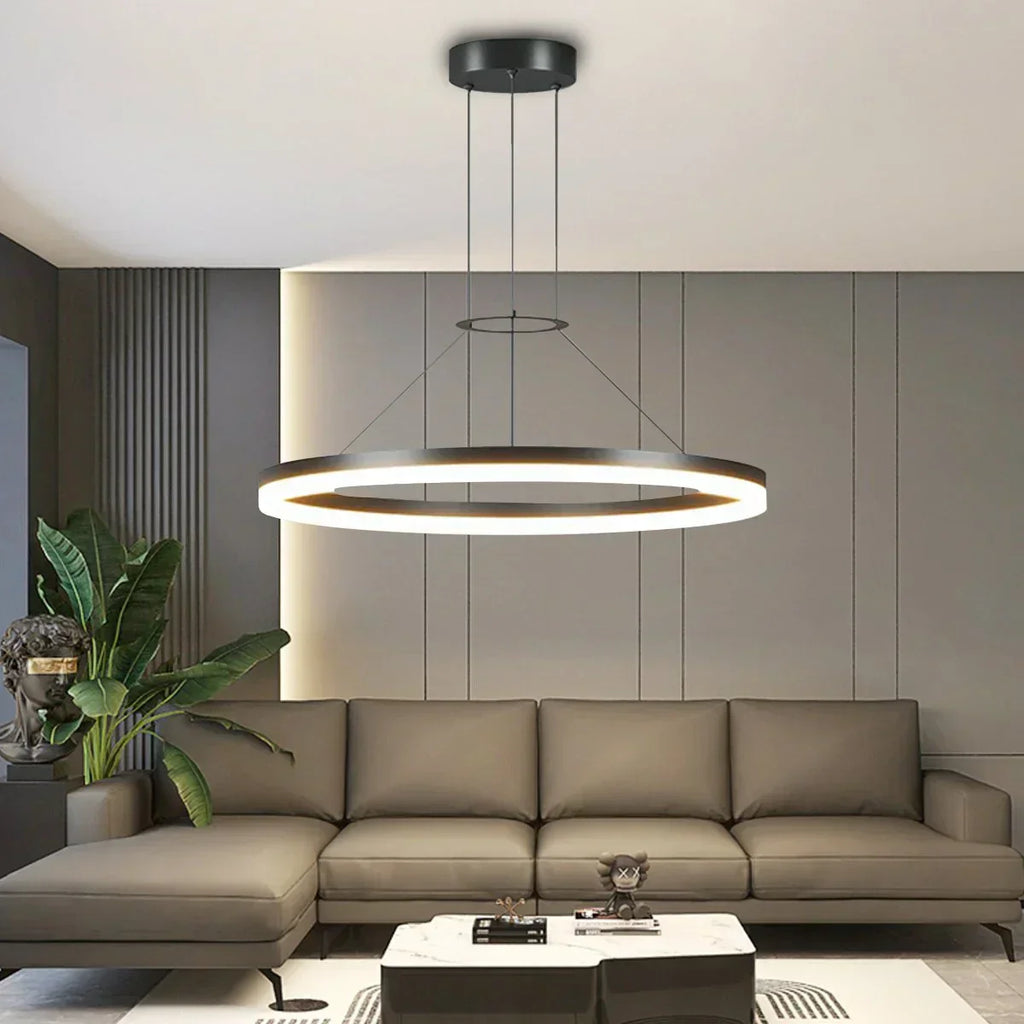 Round Pendant Light For Living Rooms And Kitchens With LED