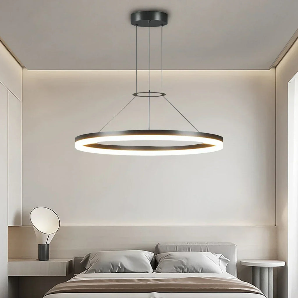 Round Pendant Light For Living Rooms And Kitchens With LED