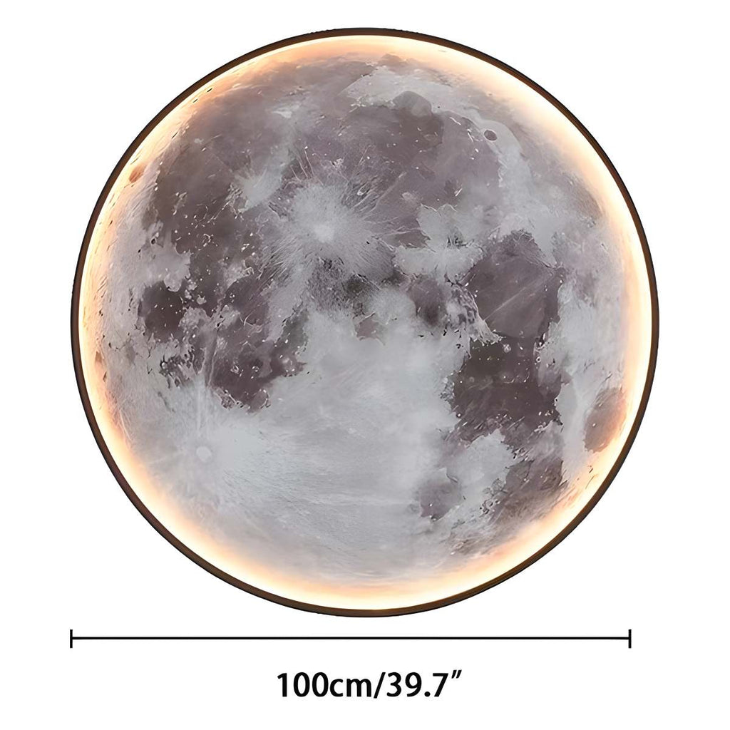 Celestial Moon and Earth Mural Wall Light With Soft LED Glow
