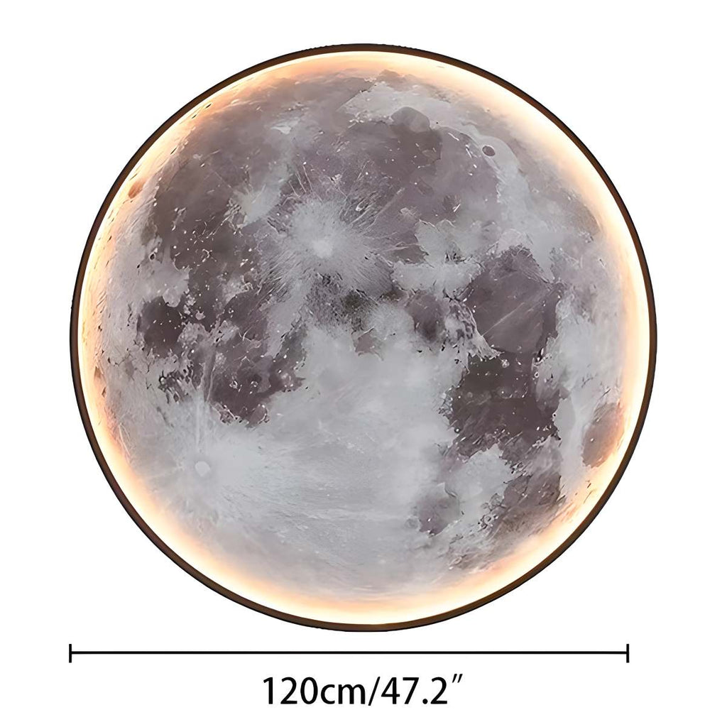 Celestial Moon and Earth Mural Wall Light With Soft LED Glow