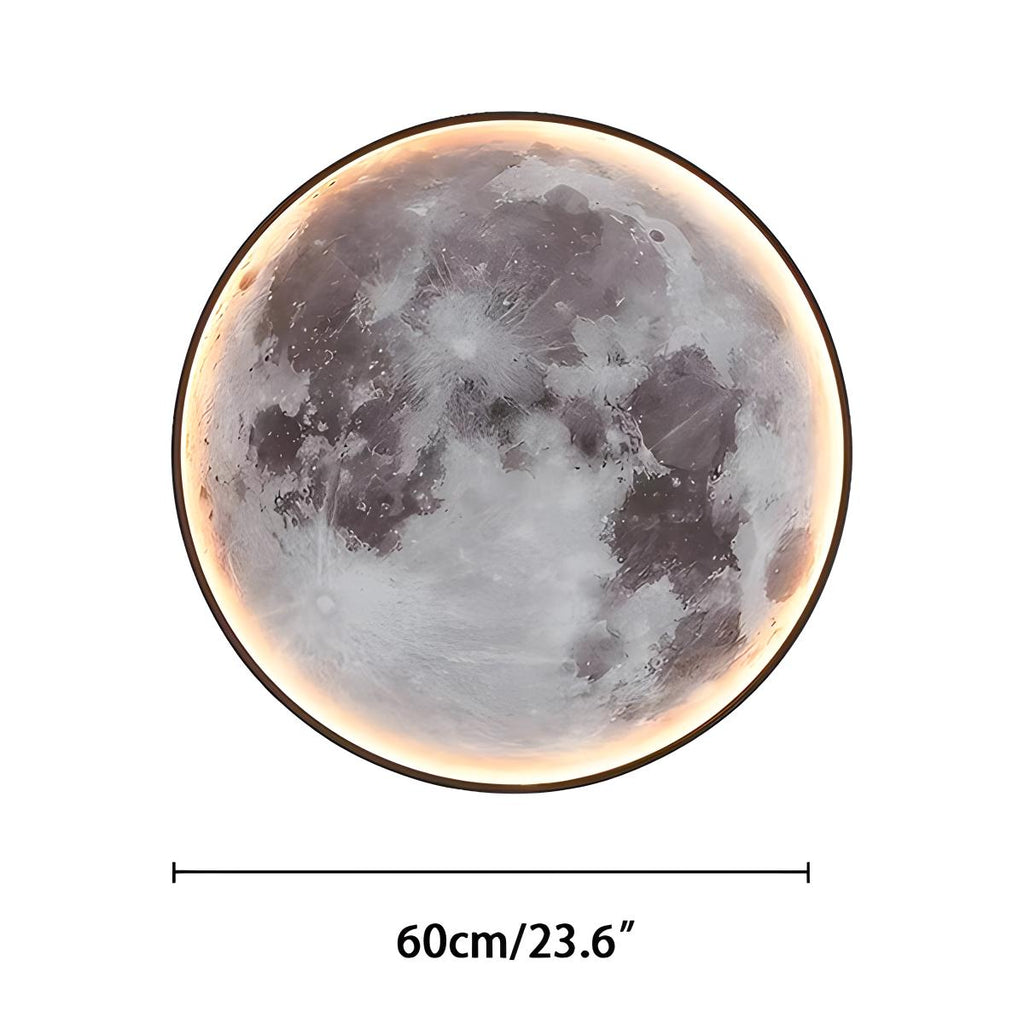 Celestial Moon and Earth Mural Wall Light With Soft LED Glow