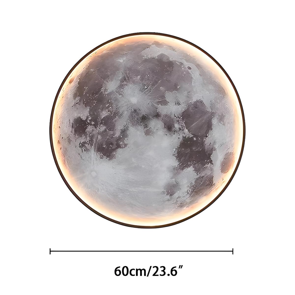 Celestial Moon and Earth Mural Wall Light With Soft LED Glow