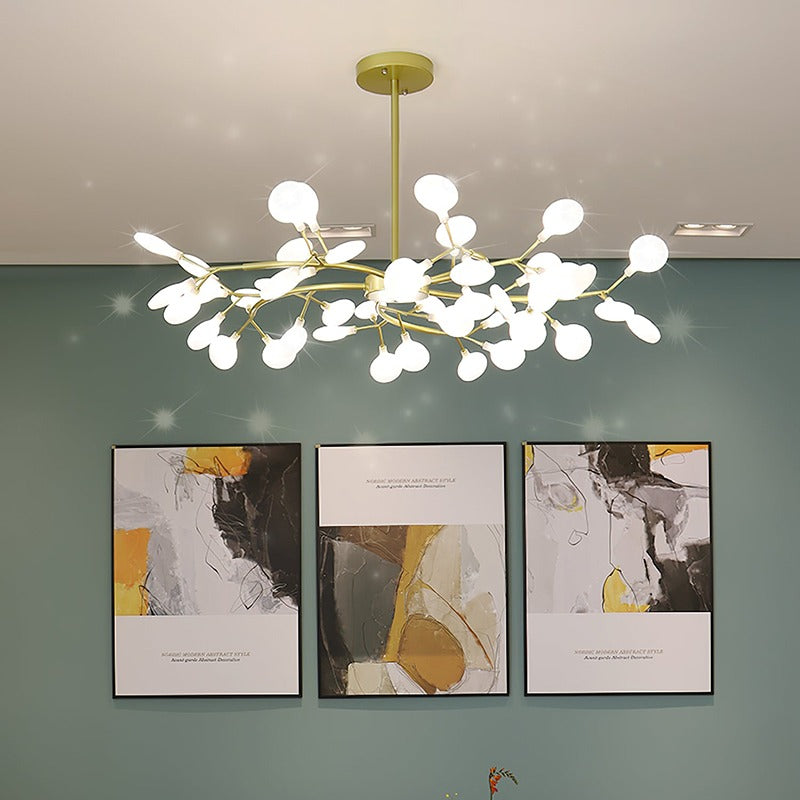 Firefly Sputnik LED Chandelier In Starburst Design For Warm Ambient Glow