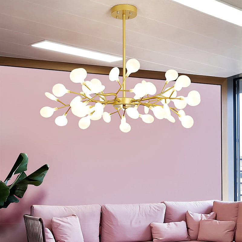 Firefly Sputnik LED Chandelier In Starburst Design For Warm Ambient Glow