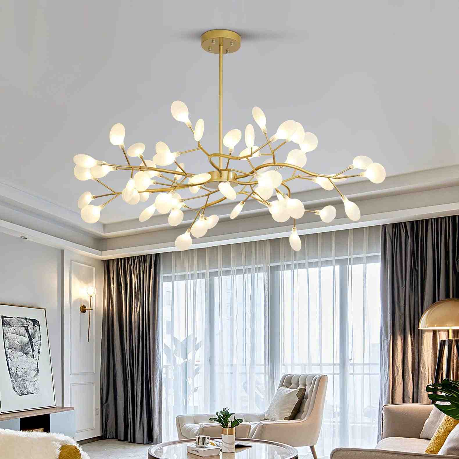 Firefly Sputnik LED Chandelier In Starburst Design For Warm Ambient Glow