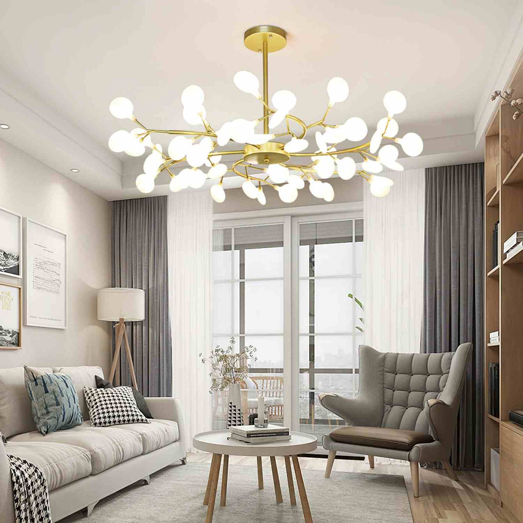 Firefly Sputnik LED Chandelier In Starburst Design For Warm Ambient Glow