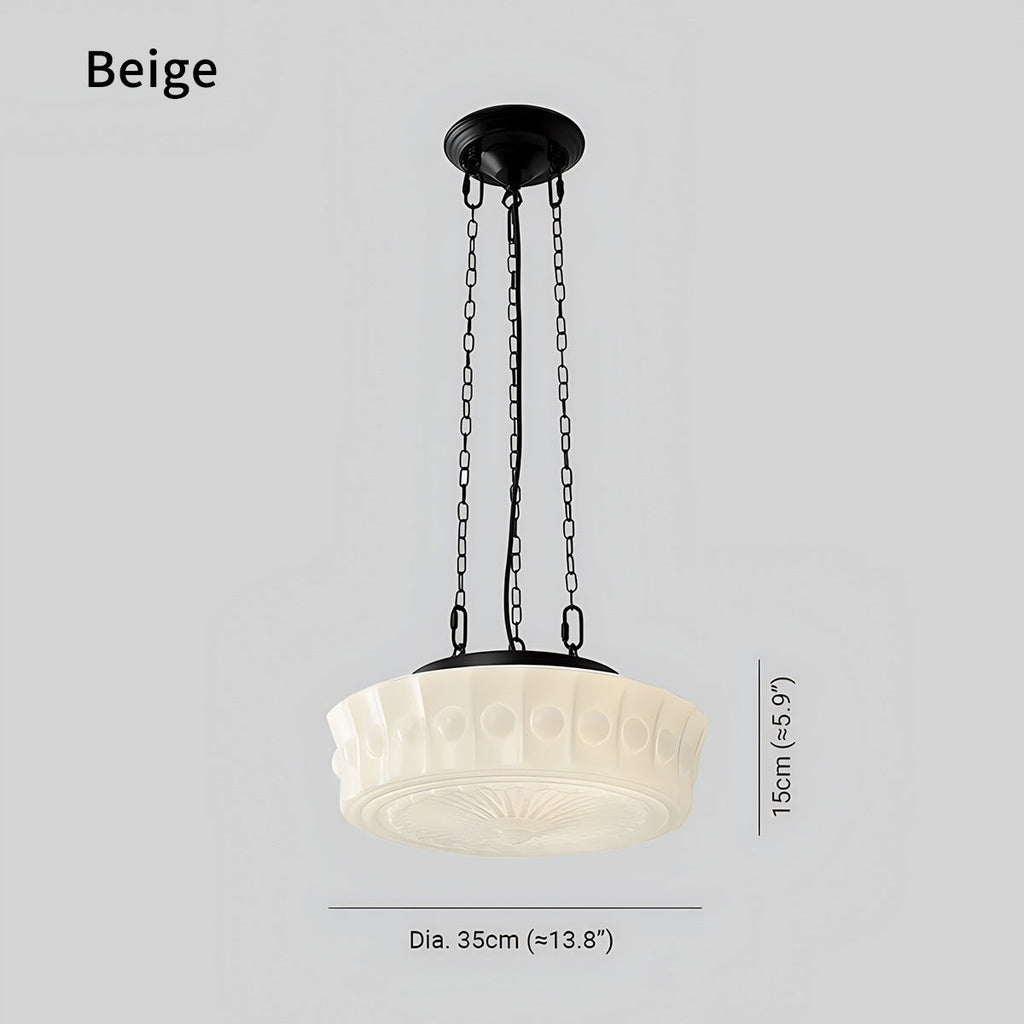 Hailie Vintage French Pendant Light With Dome for Living Room
