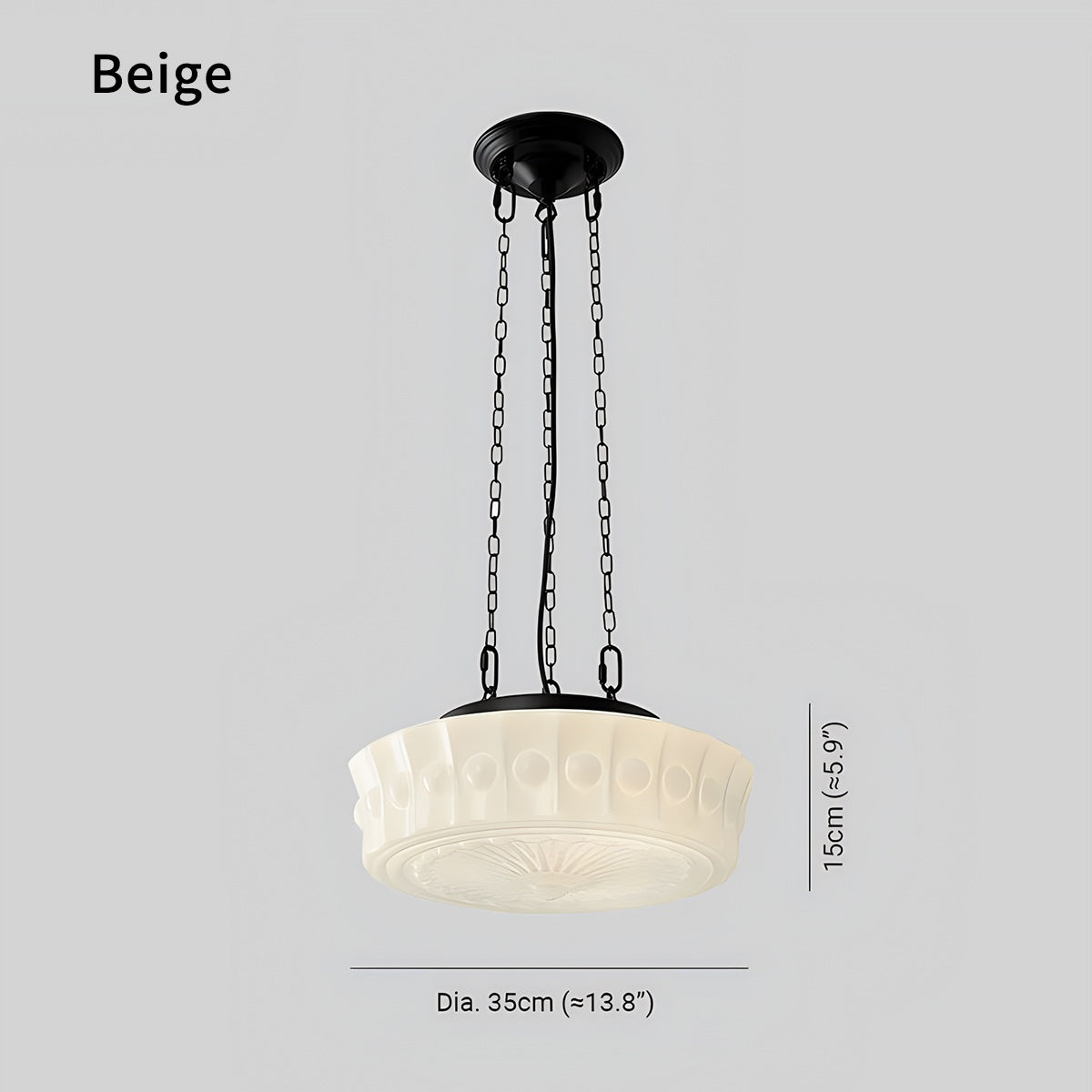 Hailie Vintage French Pendant Light With Dome for Living Room