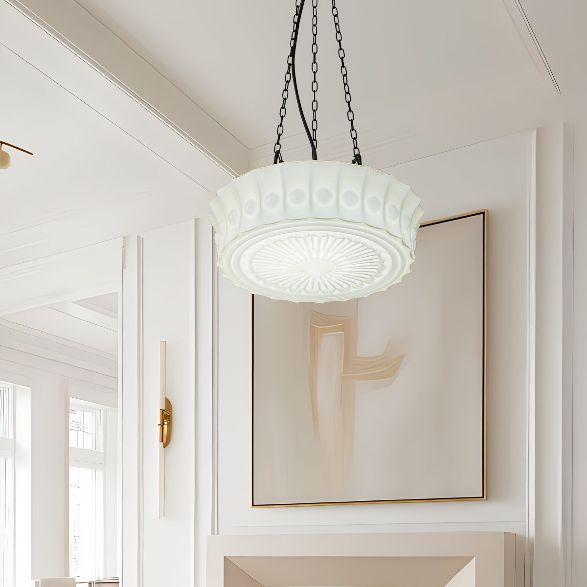 Hailie Vintage French Pendant Light With Dome for Living Room