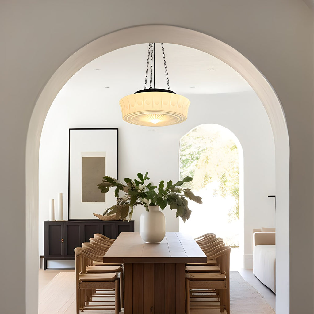 Hailie Vintage French Pendant Light With Dome for Living Room