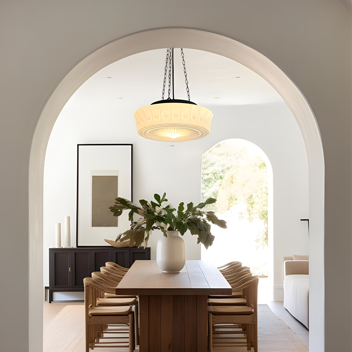 Hailie Vintage French Pendant Light With Dome for Living Room
