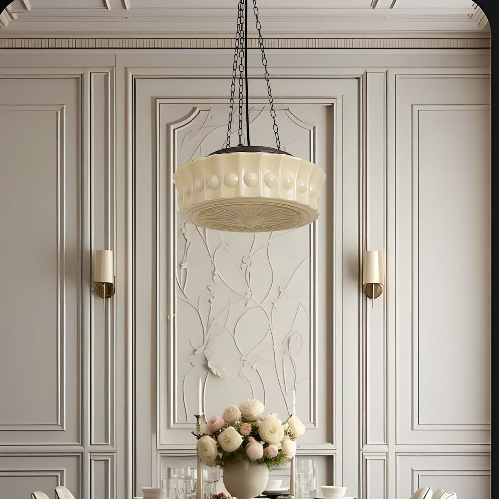 Hailie Vintage French Pendant Light With Dome for Living Room