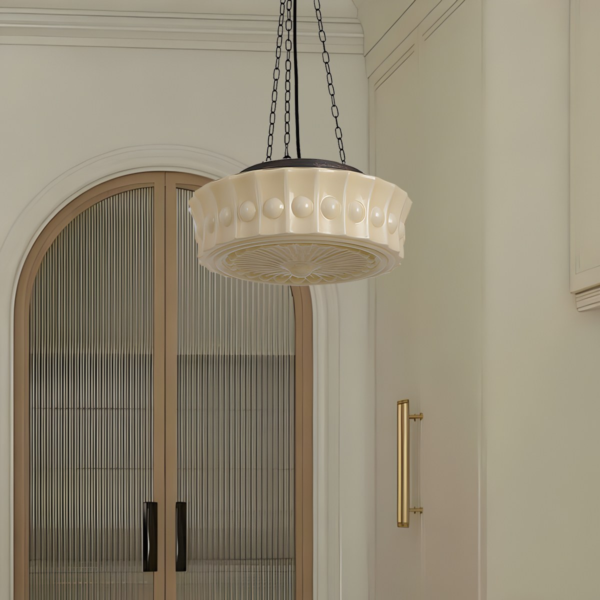 Hailie Vintage French Pendant Light With Dome for Living Room
