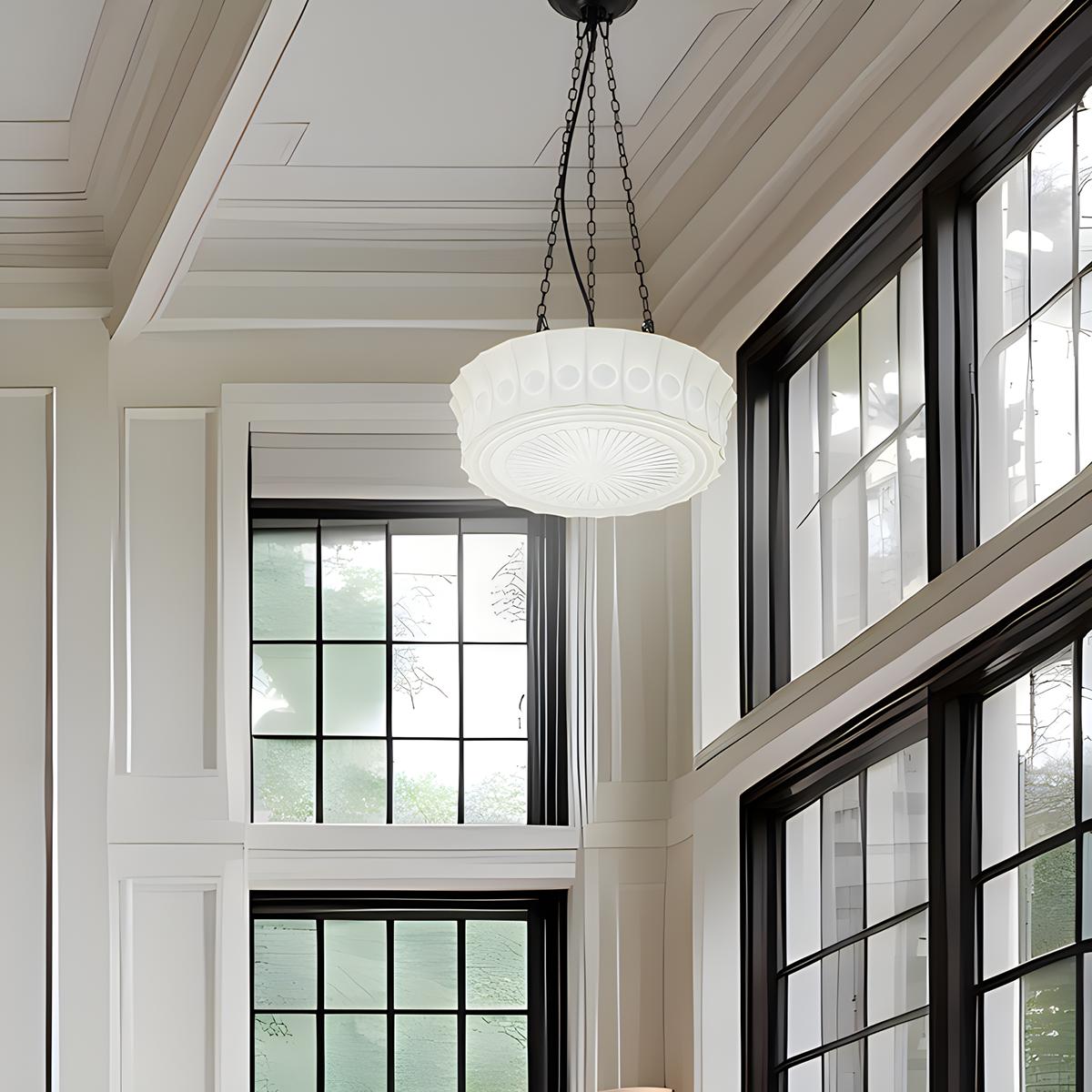 Hailie Vintage French Pendant Light With Dome for Living Room