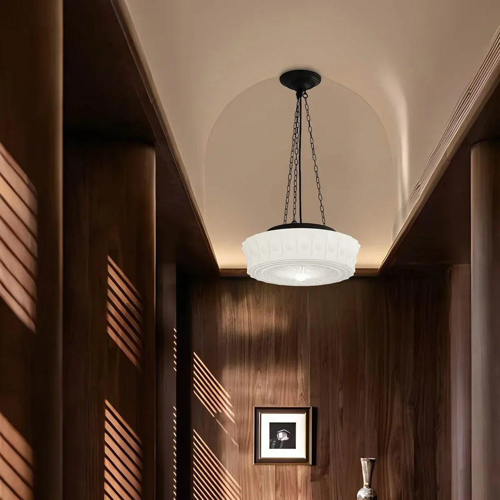 Hailie Vintage French Pendant Light With Dome for Living Room