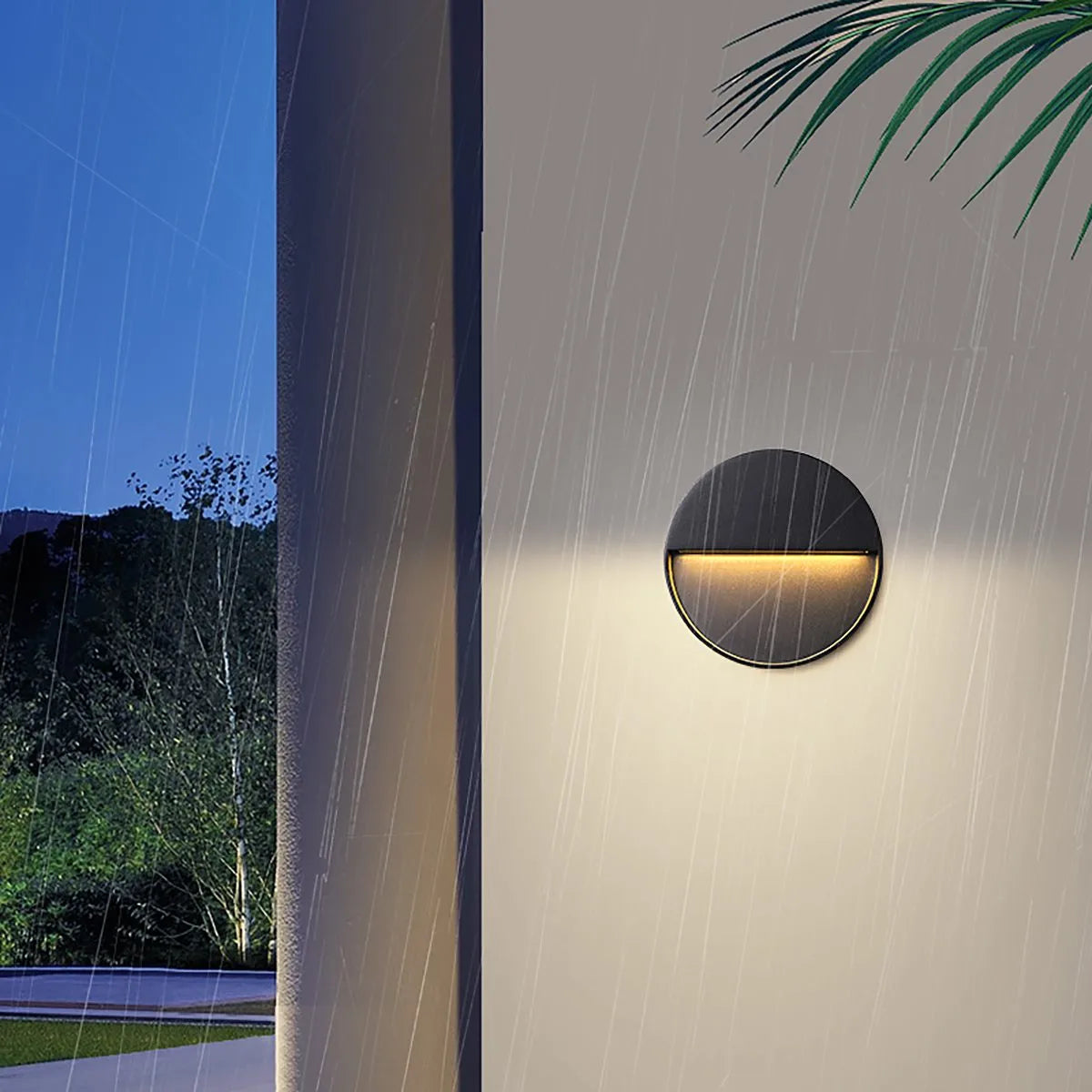 Outdoor Wall Light With Round Or Square Shape Waterproof Exterior Fixture