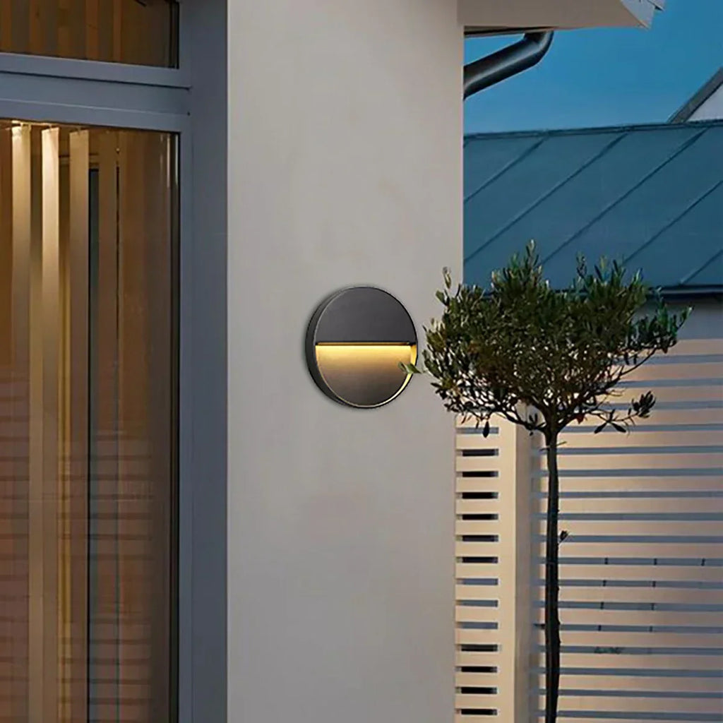 Outdoor Wall Light With Round Or Square Shape Waterproof Exterior Fixture