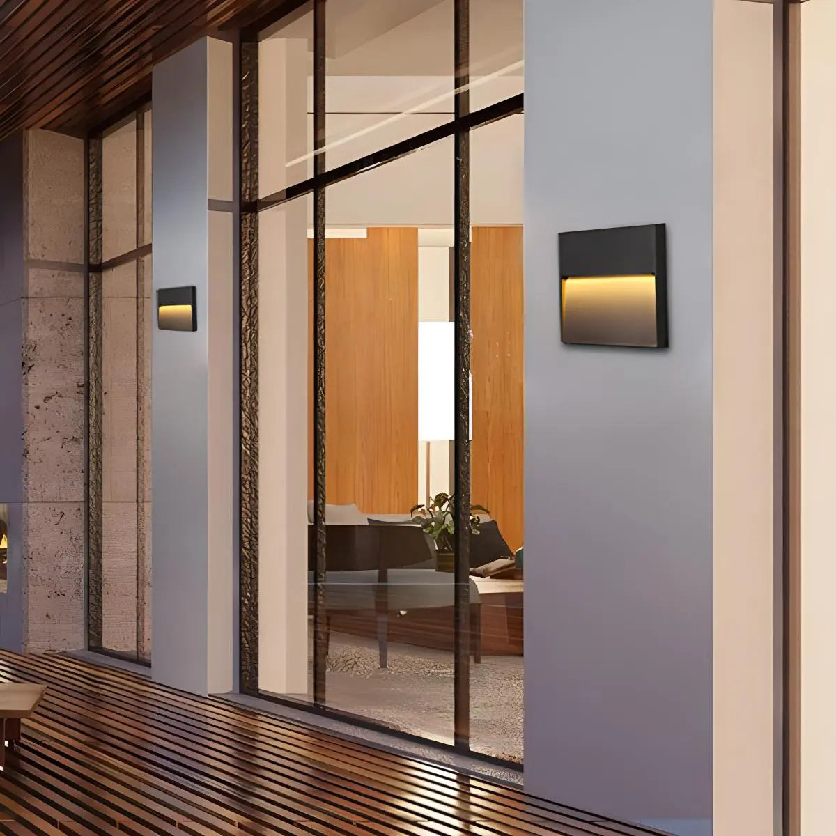 Outdoor Wall Light With Round Or Square Shape Waterproof Exterior Fixture