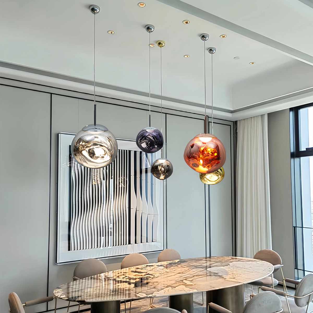 Lux Lava Flow Pendant Light For Dining Room Modern Design