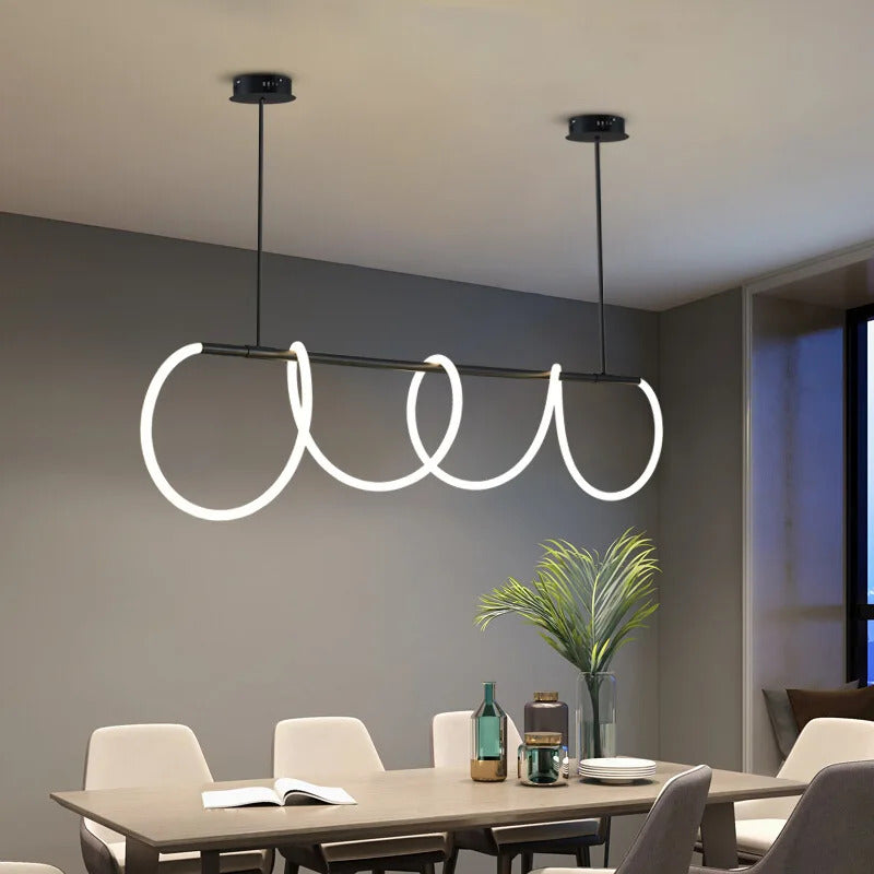 Pendant Light With Long Hose For Dining Room Modern LED Fixture