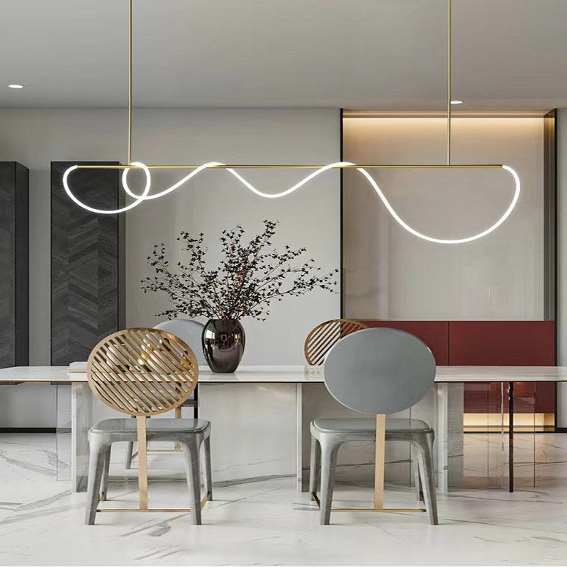 Pendant Light With Long Hose For Dining Room Modern LED Fixture
