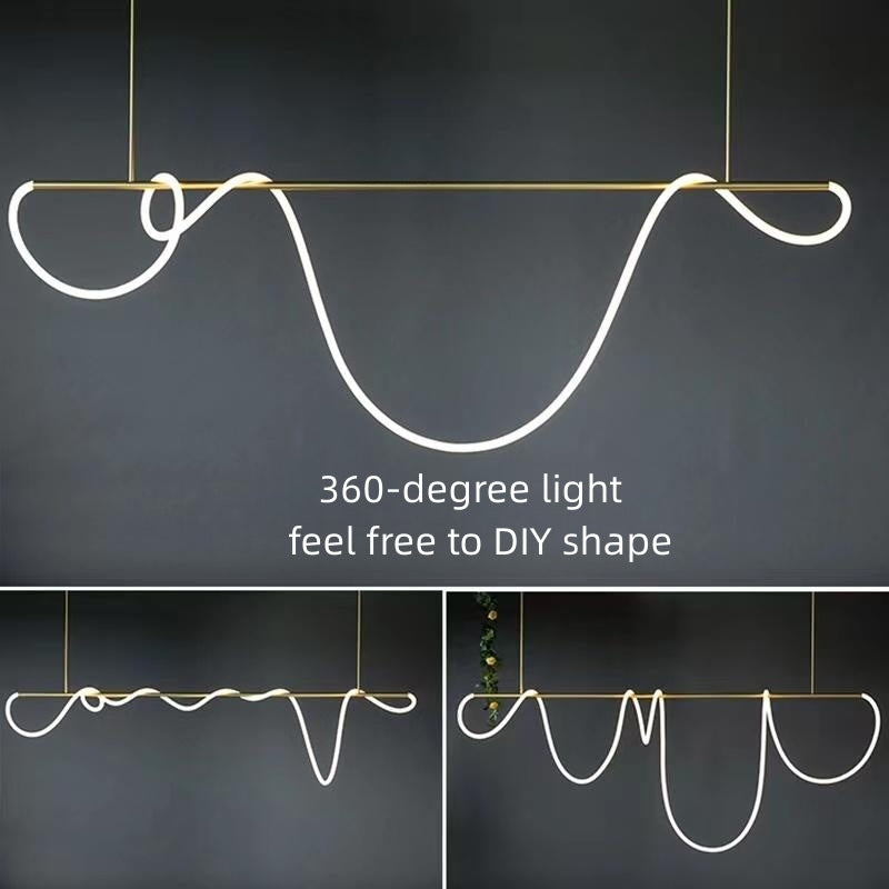 Pendant Light With Long Hose For Dining Room Modern LED Fixture