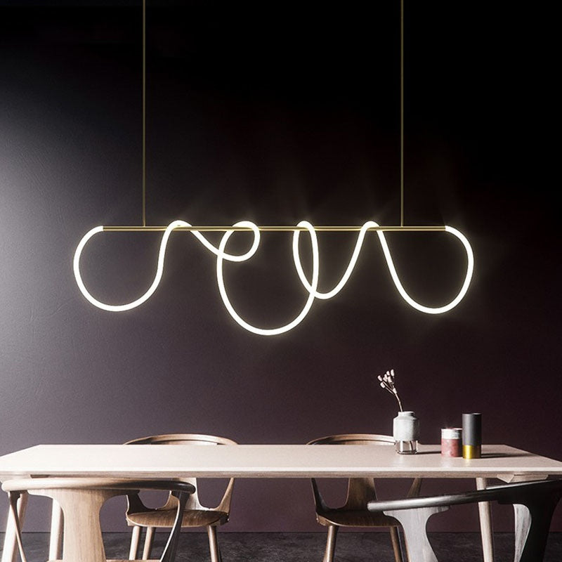 Pendant Light With Long Hose For Dining Room Modern LED Fixture