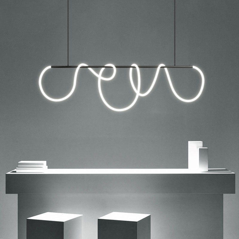 Pendant Light With Long Hose For Dining Room Modern LED Fixture