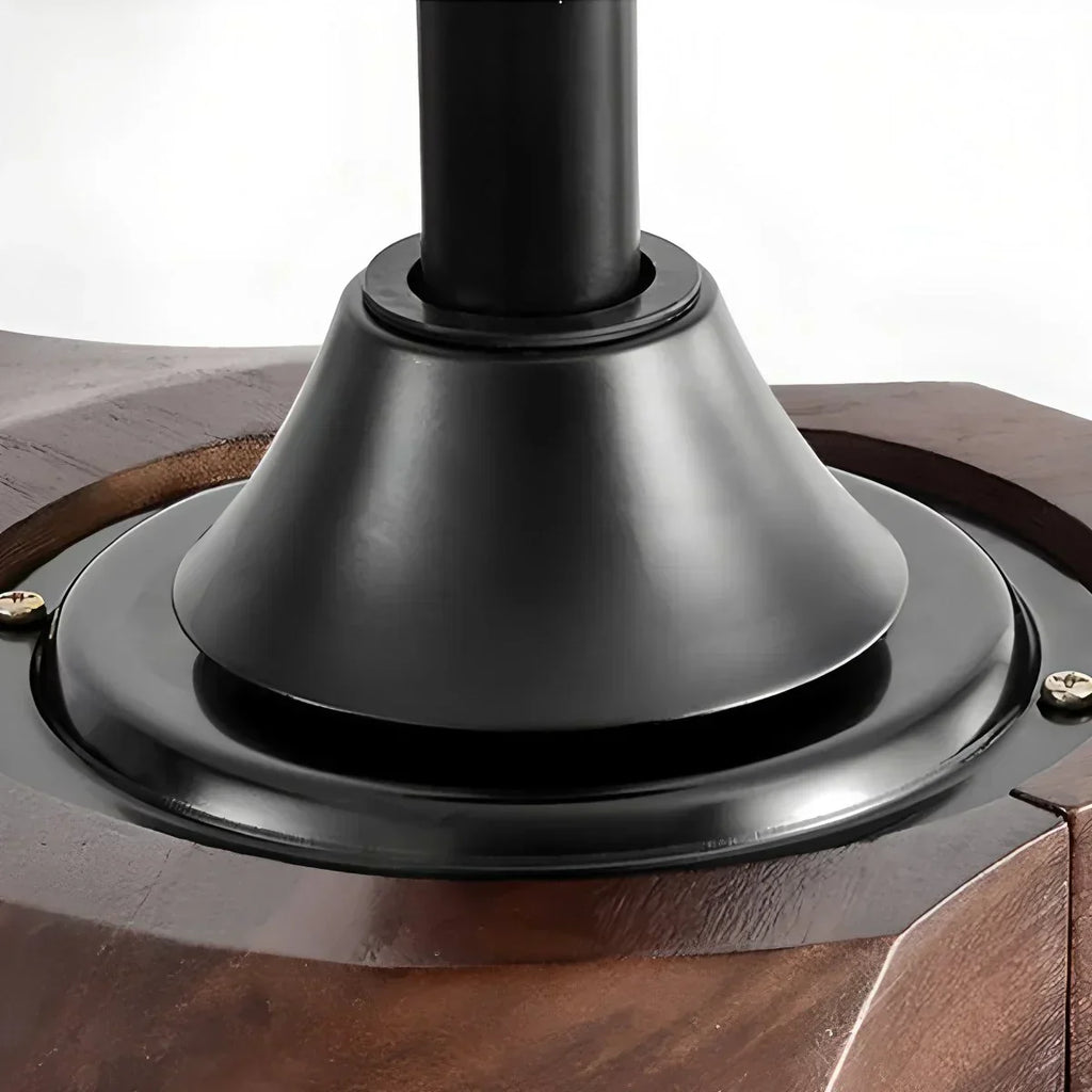 Three Solid Wood Blades Nordic Ceiling Fan With Light
