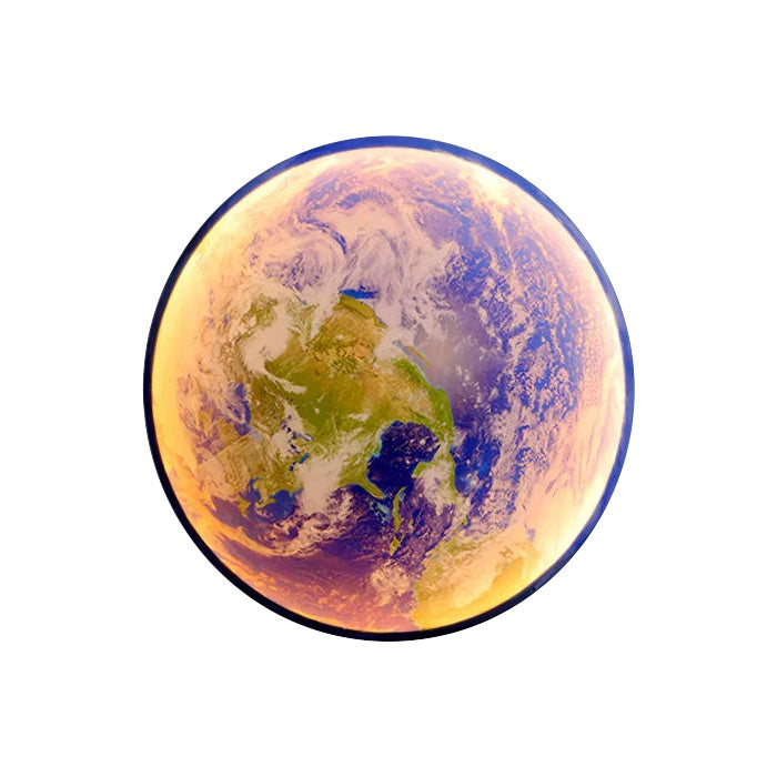 Celestial Moon and Earth Mural Wall Light With Soft LED Glow