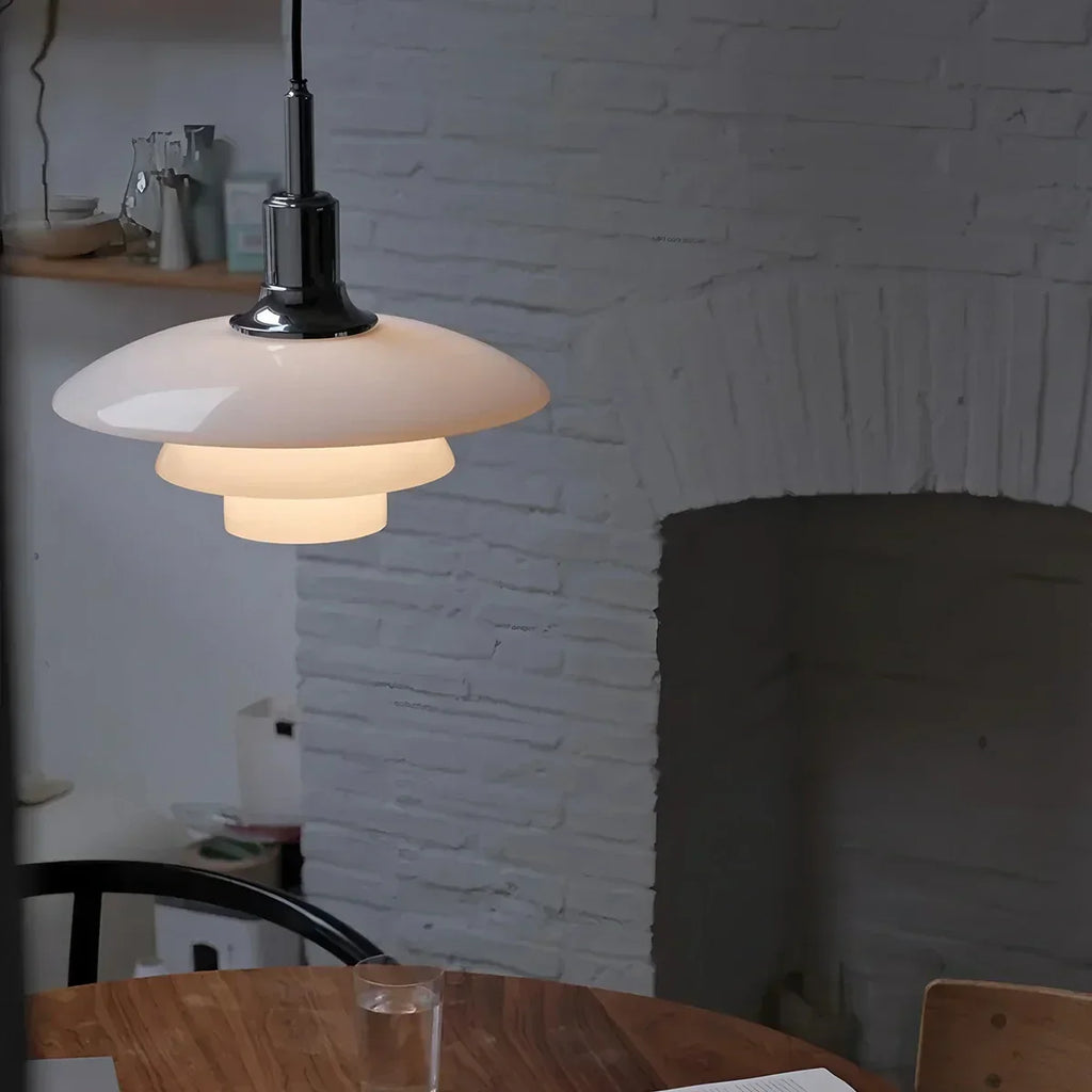 Danish Style Glass Pendant Light for Kitchen, Designer Ceiling Fixture