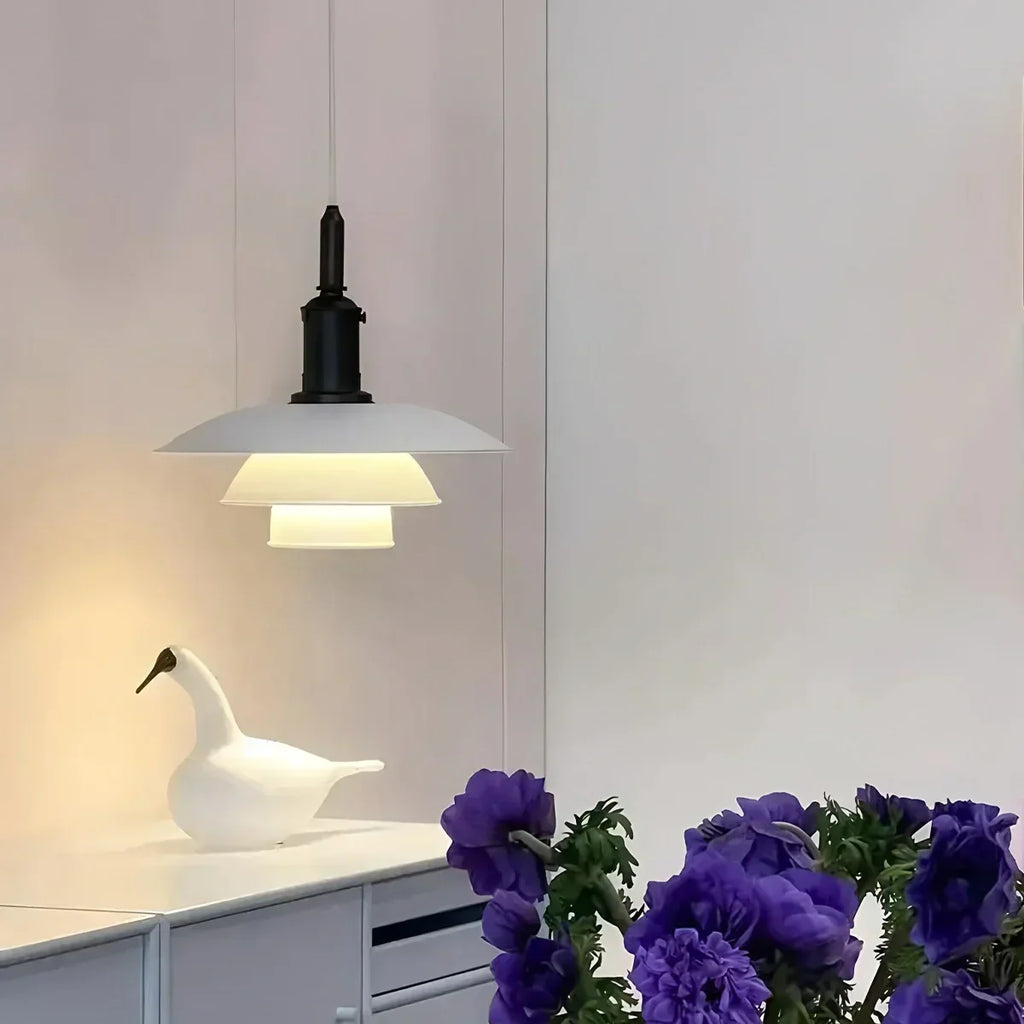 Danish Style Glass Pendant Light for Kitchen, Designer Ceiling Fixture