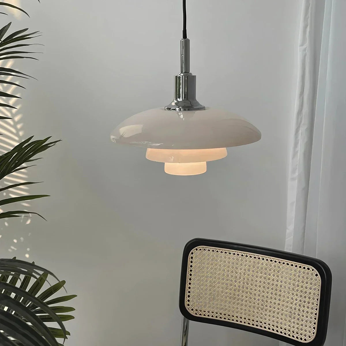 Danish Style Glass Pendant Light for Kitchen, Designer Ceiling Fixture