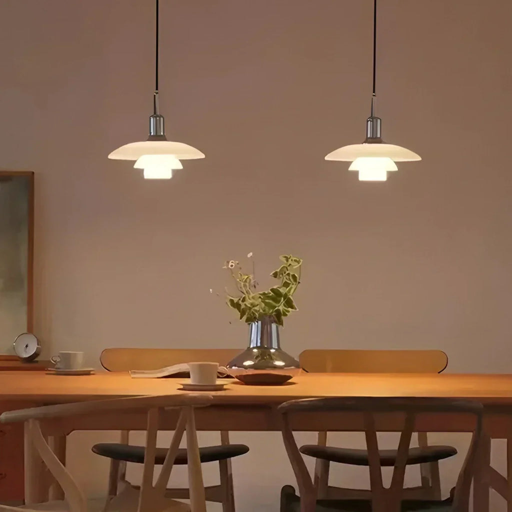 Danish Style Glass Pendant Light for Kitchen, Designer Ceiling Fixture