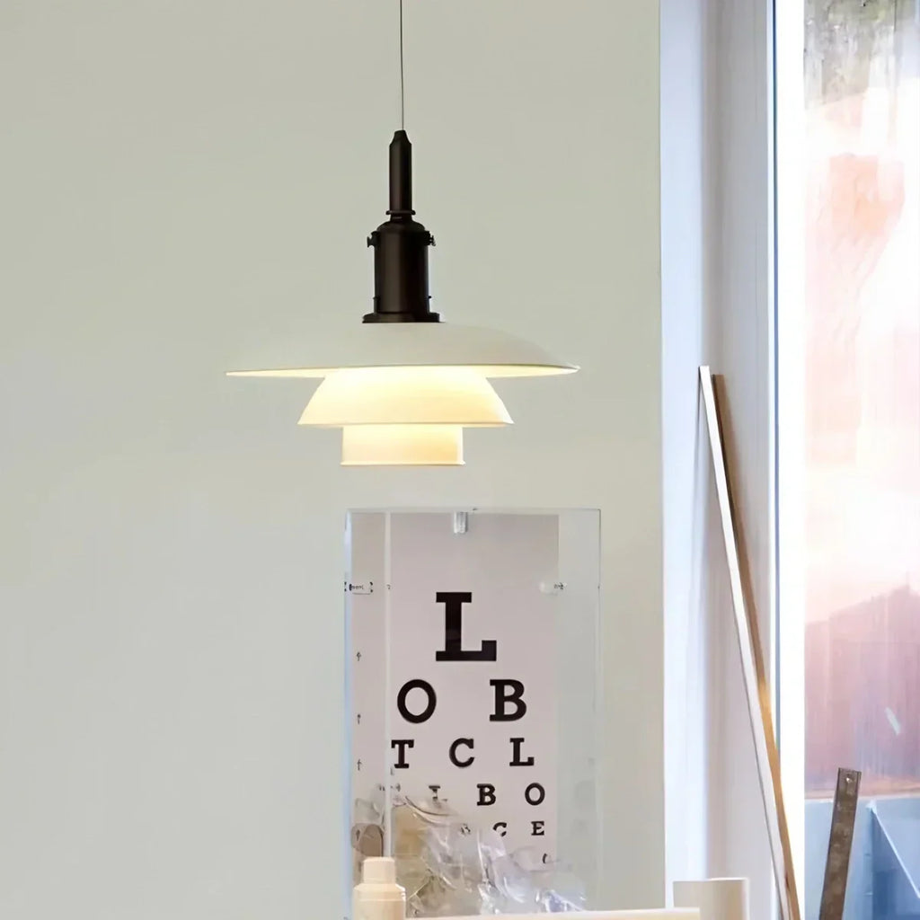 Danish Style Glass Pendant Light for Kitchen, Designer Ceiling Fixture