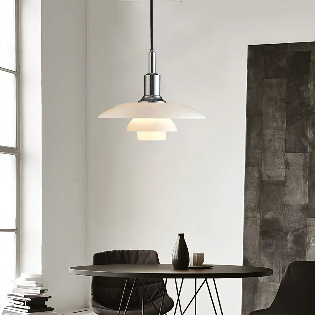 Danish Style Glass Pendant Light for Kitchen, Designer Ceiling Fixture