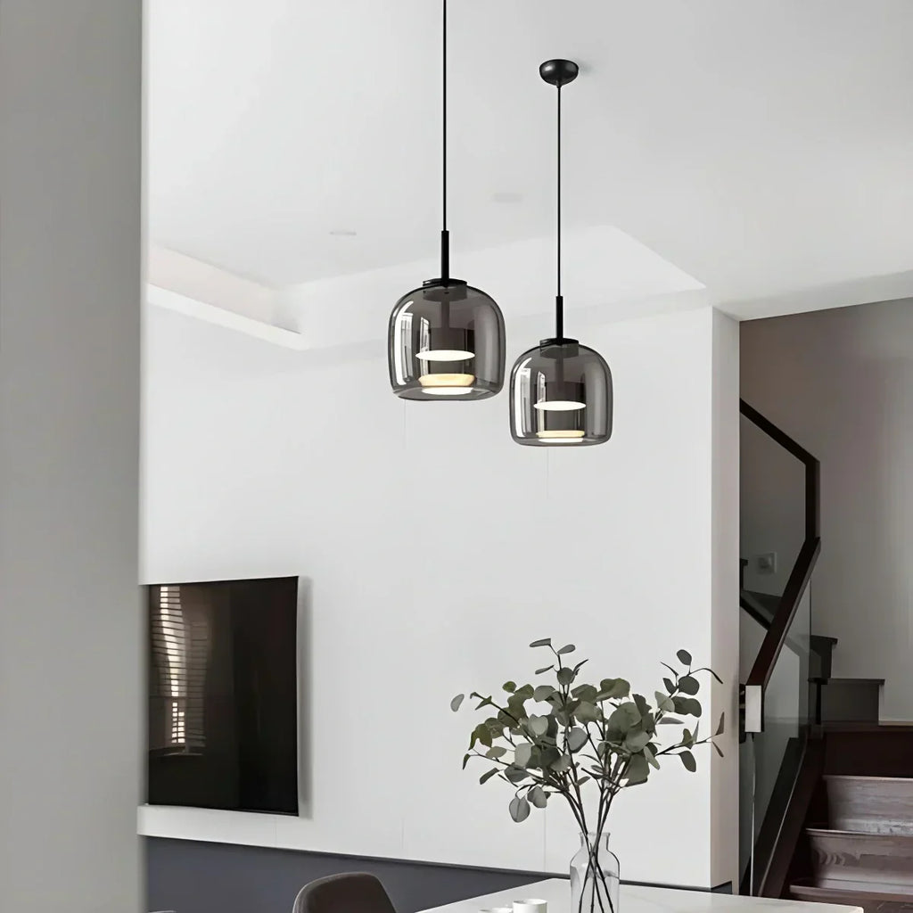 Morden Modern Glass Pendant Fixture For Dining Room