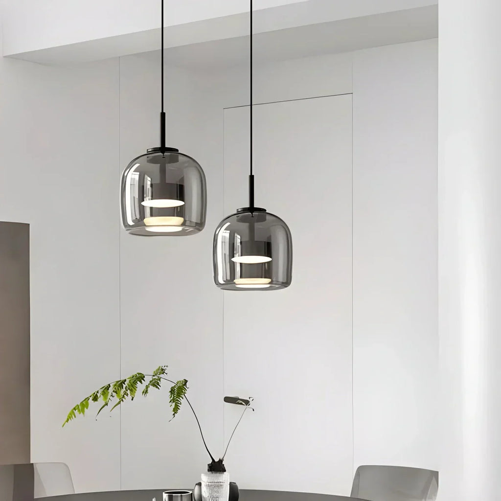 Morden Modern Glass Pendant Fixture For Dining Room