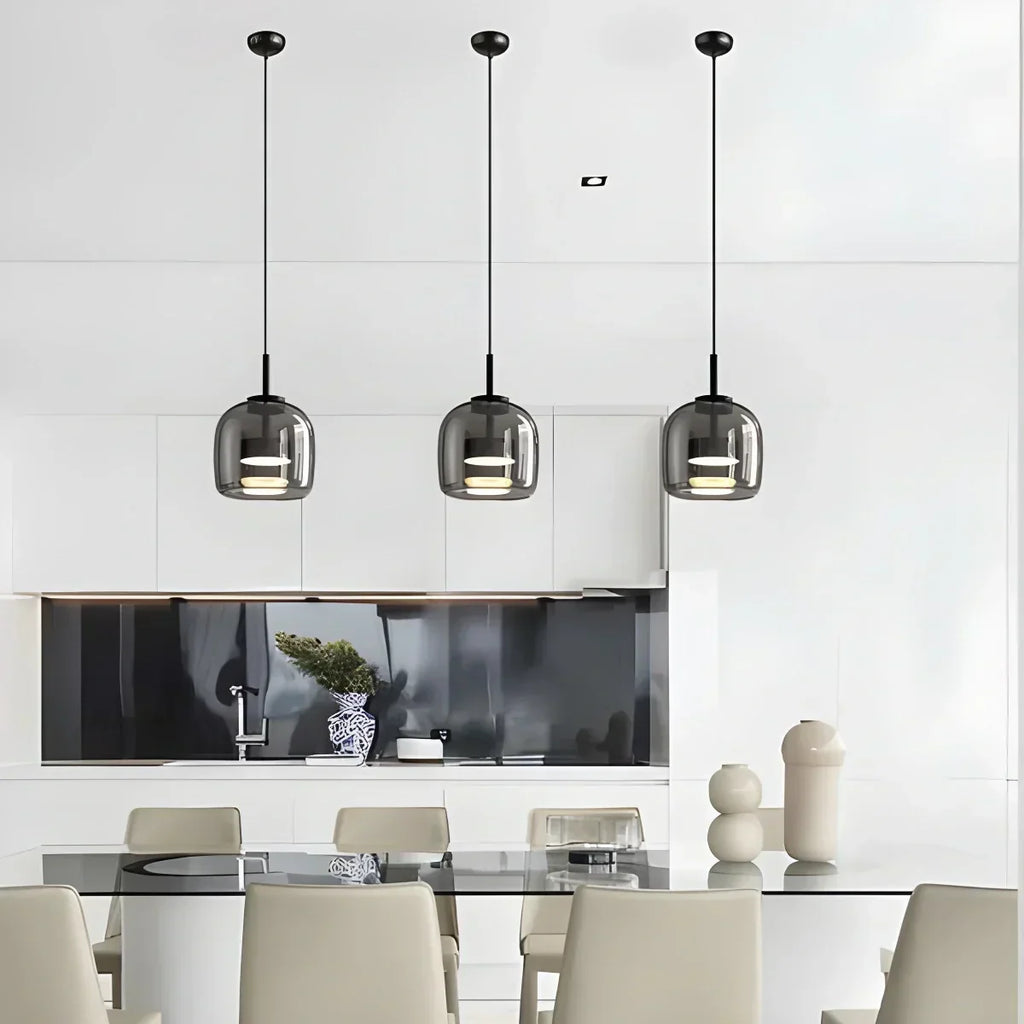 Morden Modern Glass Pendant Fixture For Dining Room