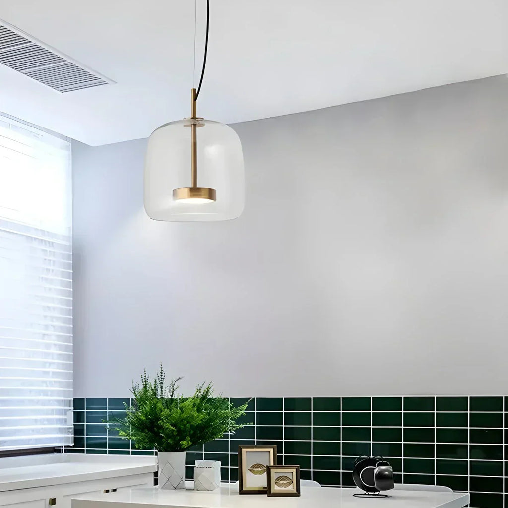 Morden Modern Glass Pendant Fixture For Dining Room